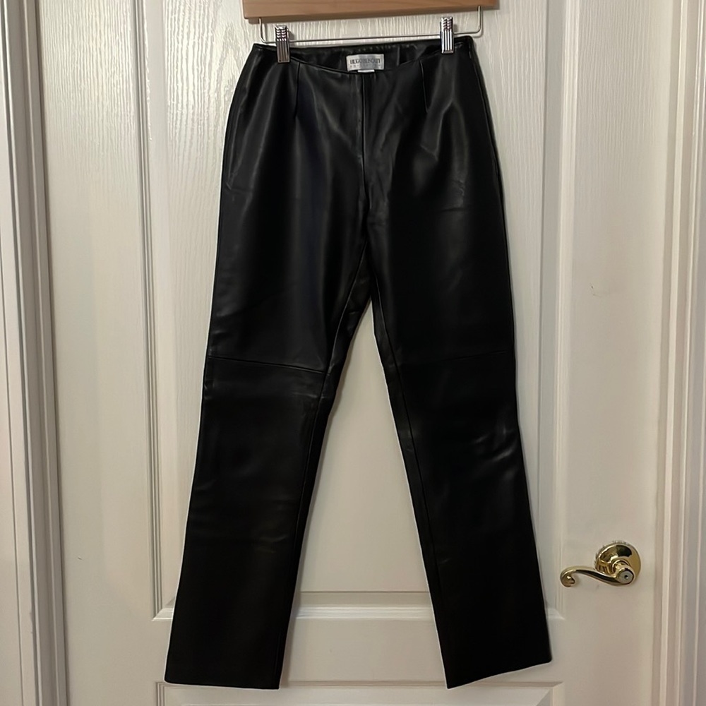 Hugo Buscati Leather Pants Size 2P